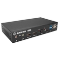 Conmutador KVM - UHD 4K, doble monitor, HDMI/DisplayPort, USB 3.2 Gen 1, USB tipo C, audio, 2 puertos